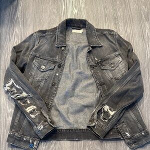 All Saints Men's Distressed Denim Jacket